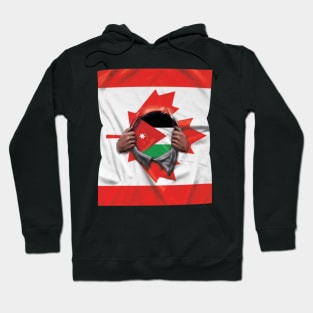 Jordan Flag Canadian Flag Ripped - Gift for Jordanian From Jordan Hoodie